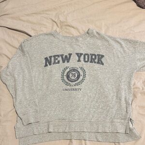 Gray New York University Sweatshirt